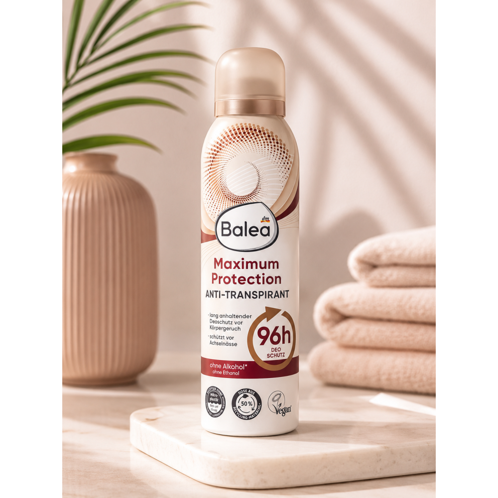 Balea Maximum Protection Anti-Transpirant 96h – Déodorant Spray 200 ml
